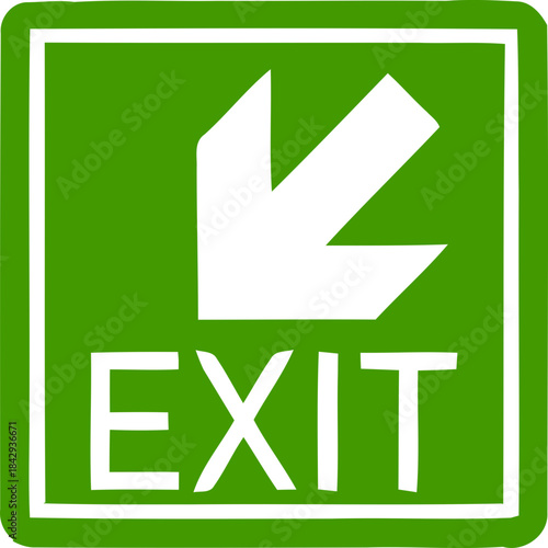 Emergency Exit Icon. exit door sign. Escape and evacuation symbol. Various exit sign isolated white background.Evacuation and relocation of people to safety, Vector illustration !