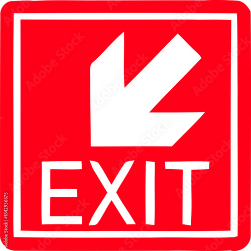 Emergency Exit Icon. exit door sign. Escape and evacuation symbol. Various exit sign isolated white background.Evacuation and relocation of people to safety, Vector illustration !