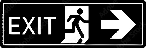 Emergency Exit Icon. exit door sign. Escape and evacuation symbol. Various exit sign isolated white background.Evacuation and relocation of people to safety, Vector illustration !