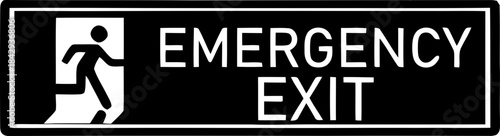 Emergency Exit Icon. exit door sign. Escape and evacuation symbol. Various exit sign isolated white background.Evacuation and relocation of people to safety, Vector illustration !