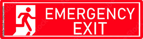 Emergency Exit Icon. exit door sign. Escape and evacuation symbol. Various exit sign isolated white background.Evacuation and relocation of people to safety, Vector illustration !