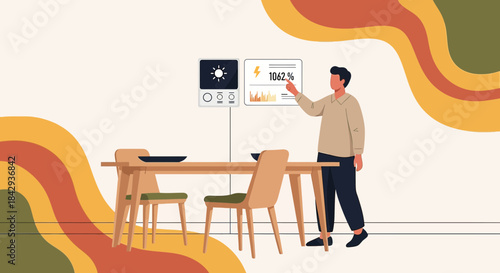 Analyzing Smart Home Energy Consumption with a Dashboard Displayed in a Dining Room Setting