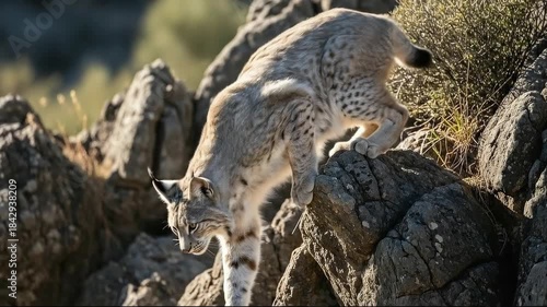 Ultra Rare footage of White Leucistic Iberian Lynx (Lynx pardinus)