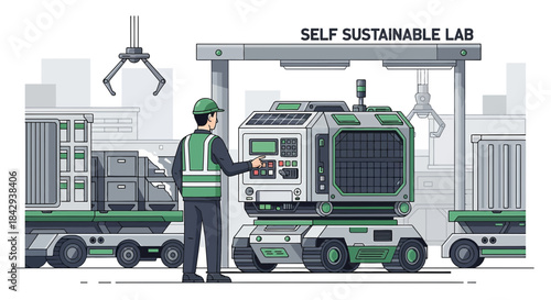 Automated logistics system with a mobile robot and human operator in a smart factory setup