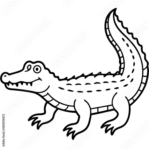 Crocodile Silhouette Vector