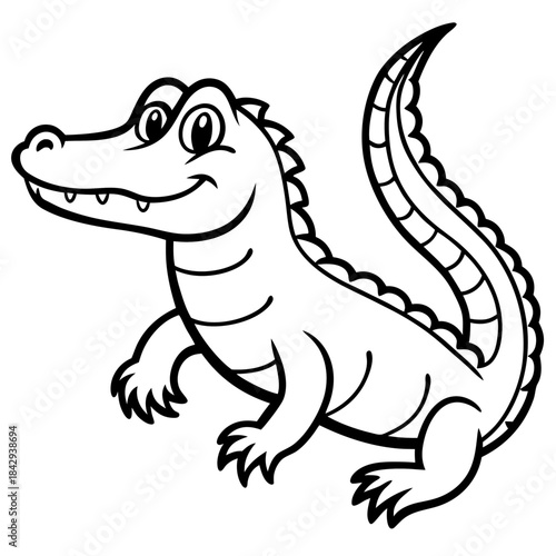 Crocodile Silhouette Vector
