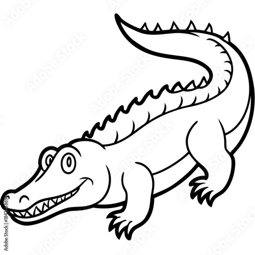 Crocodile Silhouette Vector