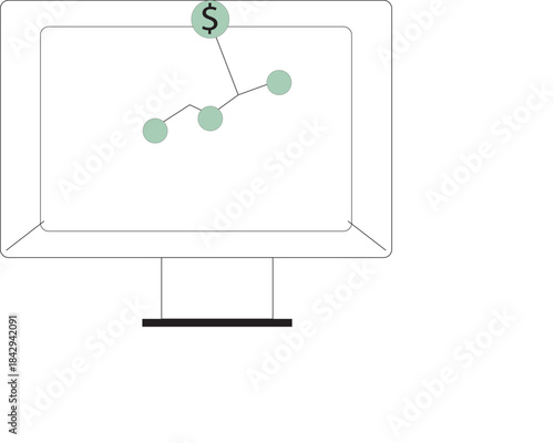 Financial data visualization on screen