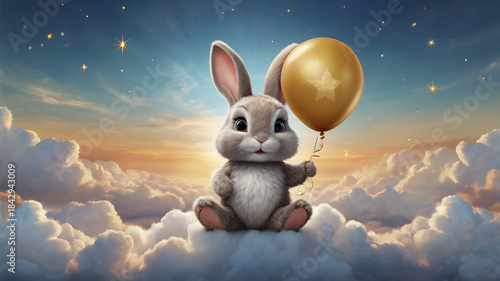 easter bunny in the sky