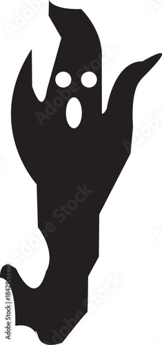 Scary ghost silhouette icon