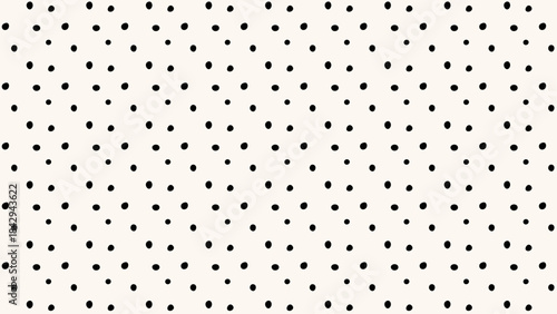Minimal dot print with evenly spaced round spots in a clean Parisian style. Perfect for wallpapers, gift wrap and modern graphic design.