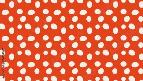Retro-French dot motif with uniform petite circles, creating a refined graphic texture for stylish designs.