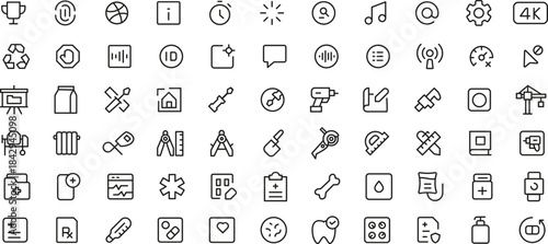 Big set Icons collection. Vector illustration