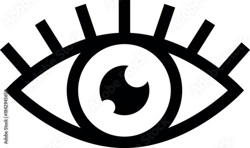Female eye icon. Beauty symbol. Vision sign