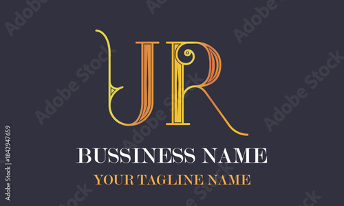 UR U ur initial logo | initial based abstract modern minimal creative logo, vector template image. luxury logotype logo, real estate homie logo. typography logo. initials logo