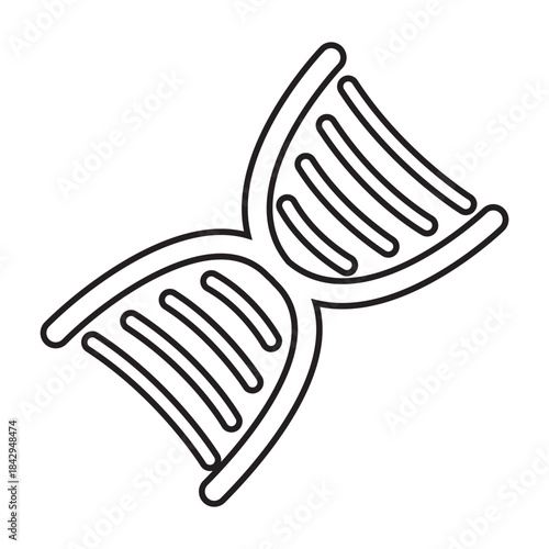 Outline DNA double helix structure icon representing vital genetics molecular biology science life s code and intricate
