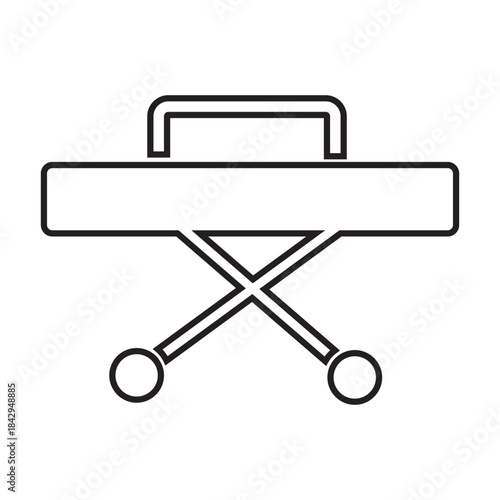 Medical Stretcher Gurney Icon Outline Vector Healthcare Emergency Patient Transport Safety Hospital Equipment First Aid