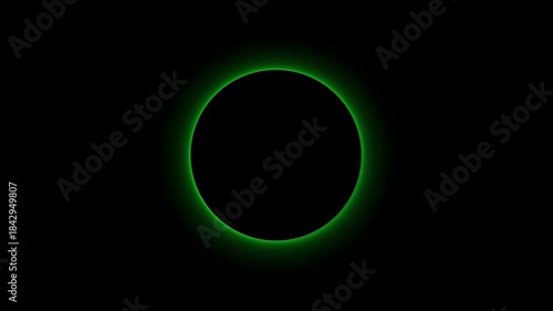 Glowing Neon Circle Frame HUD Background Animation in 4K