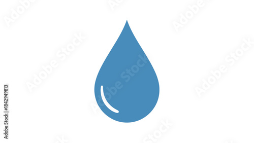 Single Droplet Icon: A minimalist image of a single water droplet, conveying purity, freshness, and the vital essence of life.