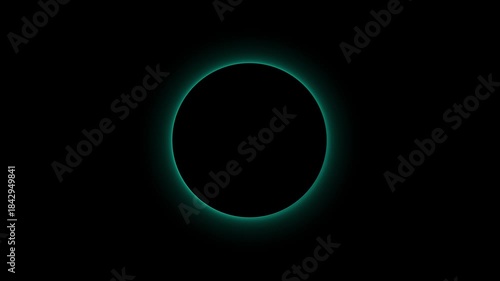 Glowing Neon Circle Frame HUD Background Animation in 4K