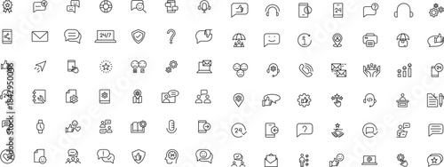 Customer service icon set. Containing customer satisfied, assistance,