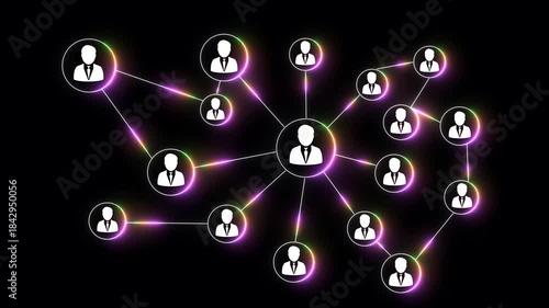 Futuristic Human Network Connection Technology Animation in 4K