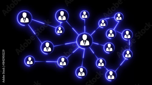 Futuristic Human Network Connection Technology Animation in 4K