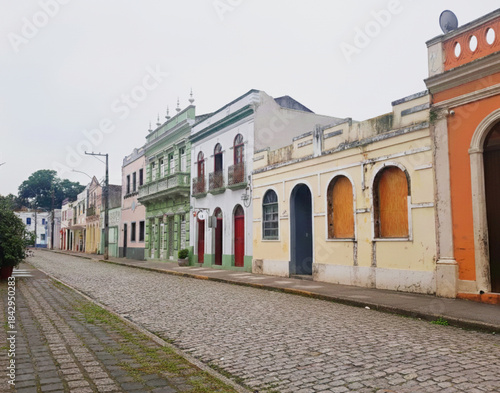 old Portuguese street commerce in Brazil