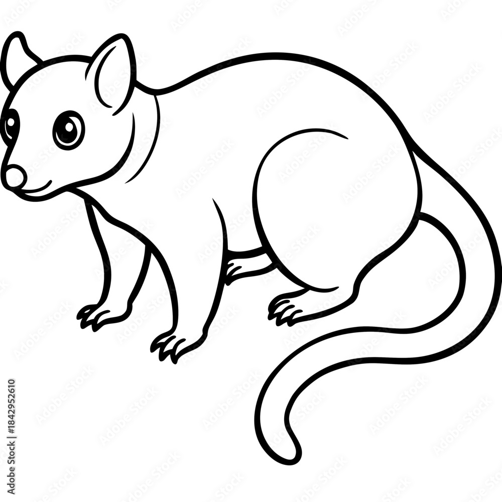 Obraz premium Cuscus Animal Vector Silhouette