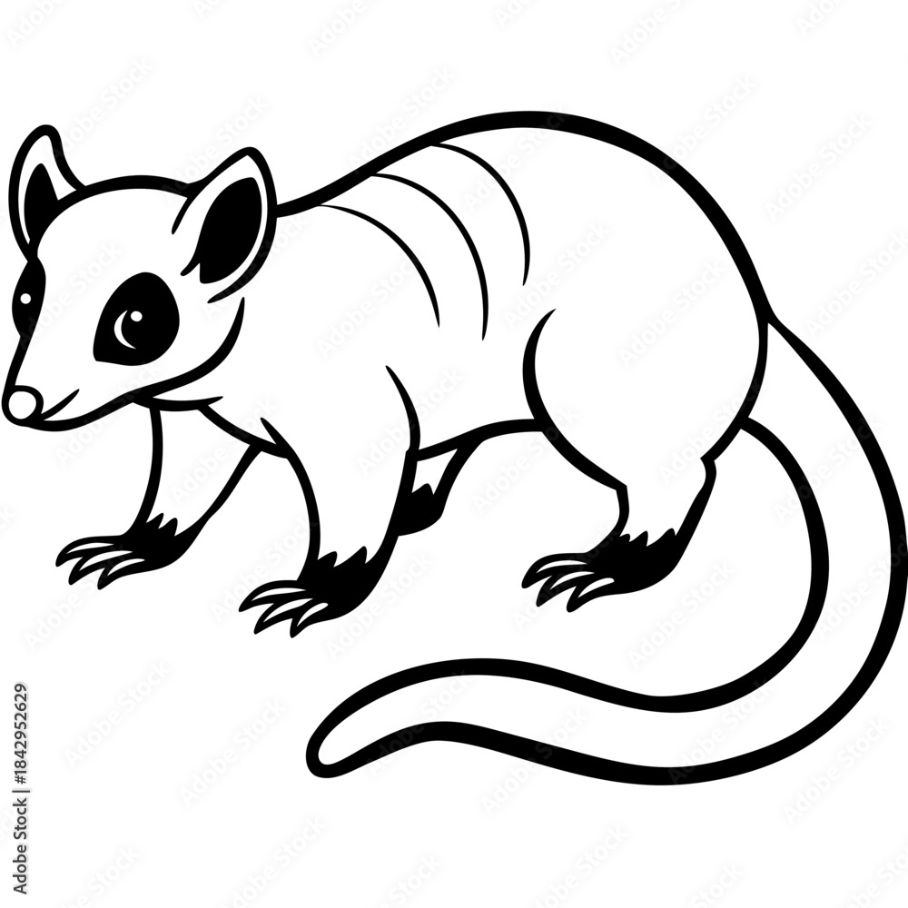 Obraz premium Cuscus Animal Vector Silhouette