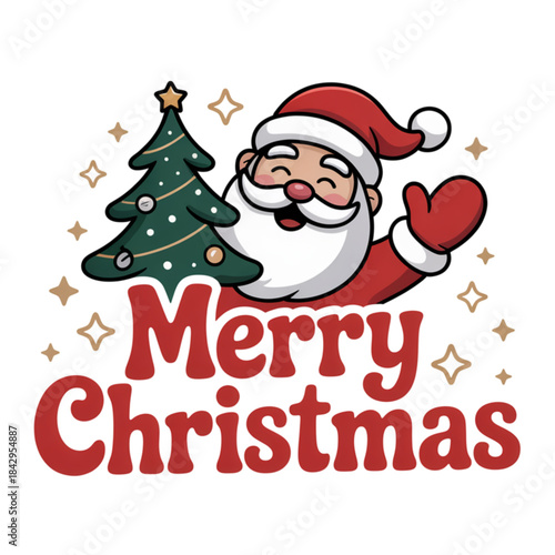 christmas card with santa claus