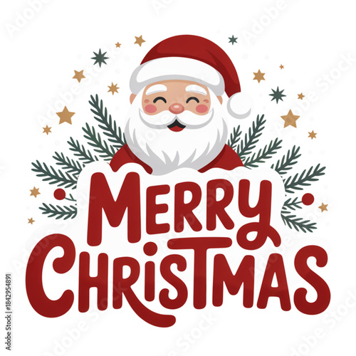 christmas card with santa claus