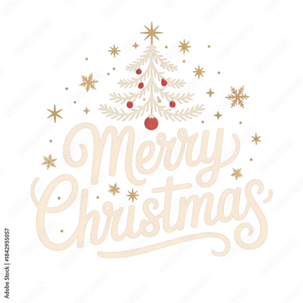 Naklejka premium merry christmas lettering