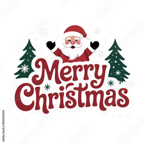 christmas card with santa claus