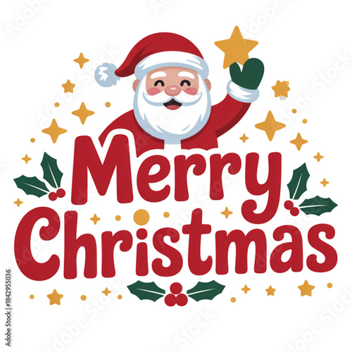 christmas card with santa claus