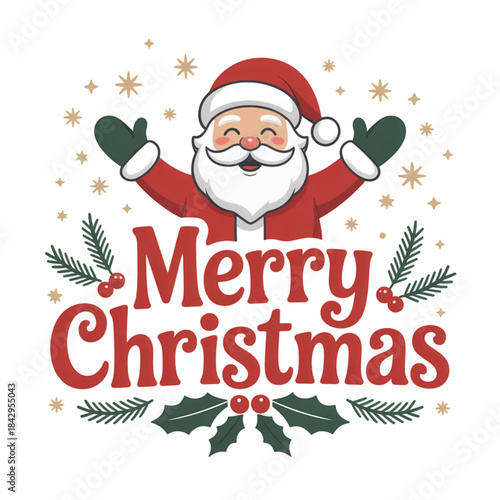 santa claus with christmas tree