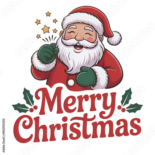 christmas card with santa claus