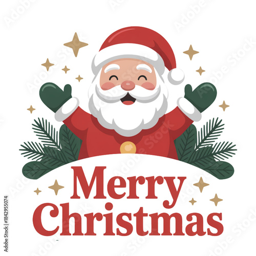 christmas card with santa claus