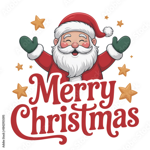 christmas card with santa claus