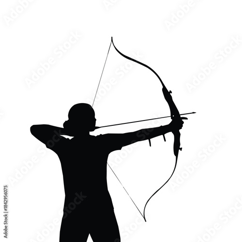 Archery target practice silhouette
