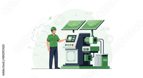 Innovation in Sustainable Energy: Engineer Operating Solar Panel Powered System Automation