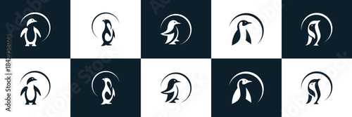 Set of Penguin Logo Design Inspiration