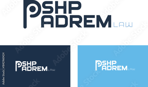 Modern PSHP ADREM LAW Logo Design and Color Variations