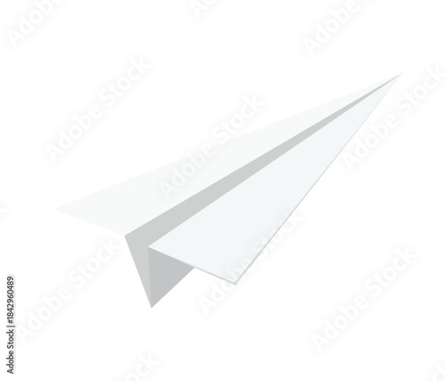 Simple White Paper Airplane icon