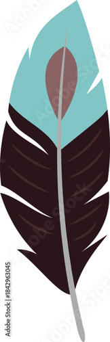 Ethnic feather. Bird element. Decorative animal wing