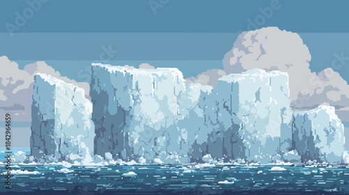 Ice berg pixel art