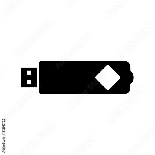 USB Flash Drive Icon, Data Storage, Portable, and Computer Memory