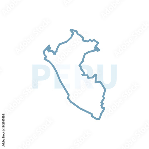Map of Peru – Country Outline Vector