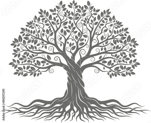 Tree Of Life Symbolic Vector Illustration