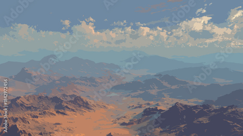 Dry planet landscape